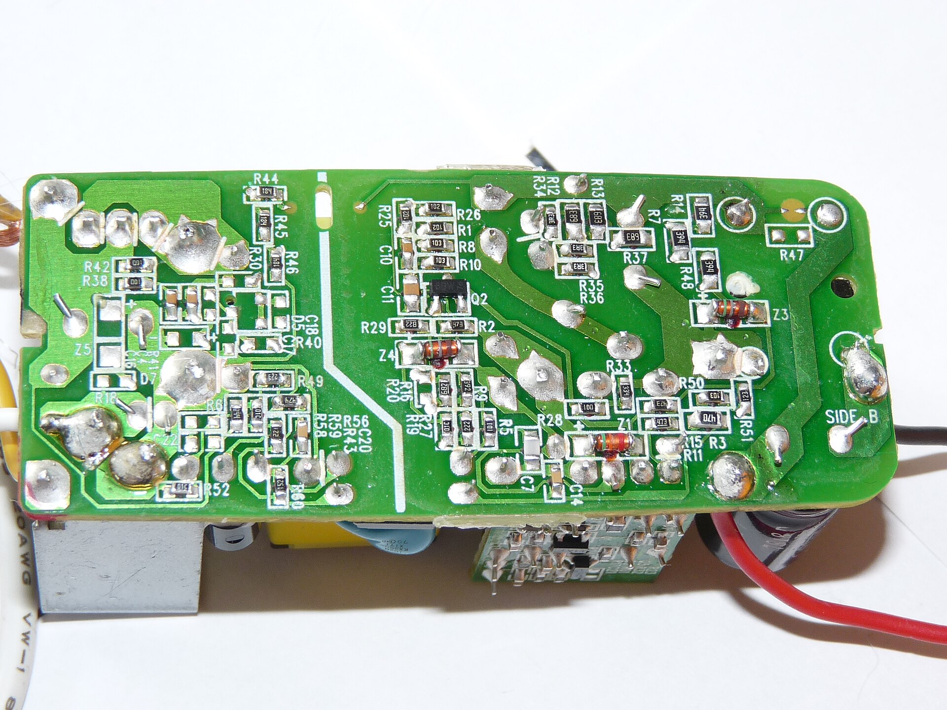 Printed circuit board with surface-mount components